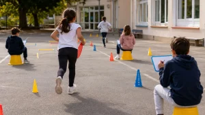En primaire, des activités qui mêlent sport et révisions !